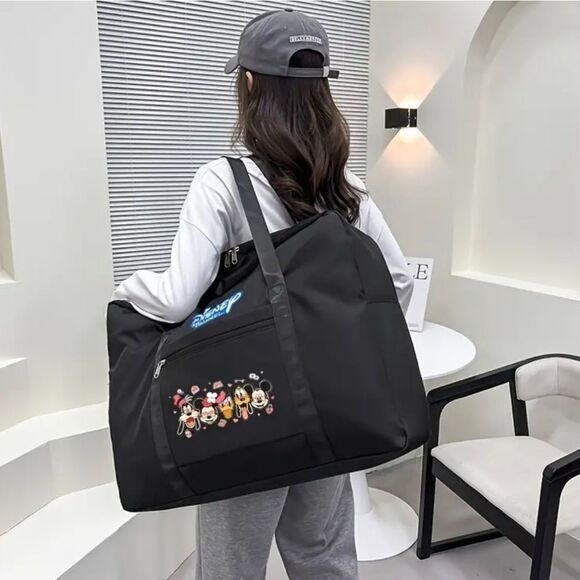 Disney’s Mickey Mouse & Friends Black Oversized Duffle Bag Traveling Bag - Picture 5 of 6